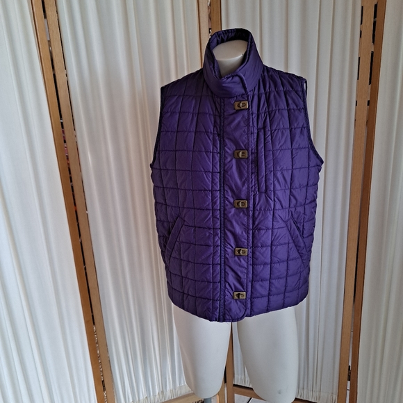 Jones New York Signature purple quilted insulated vest , small - Picture 1 of 3
